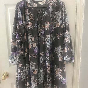 Floral Print Baby Doll Dress